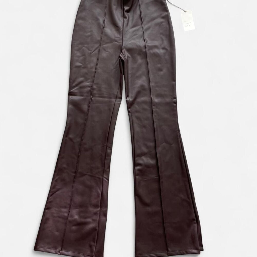A New Day faux leather wide leg pants